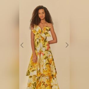 Floral Yellow Maxi Dress